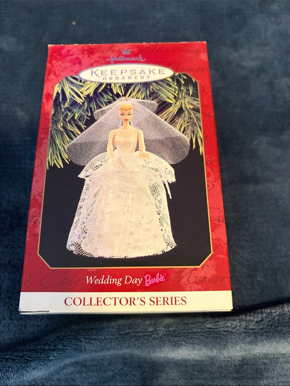 Hallmark Wedding Day Barbie Ornament in White Lace